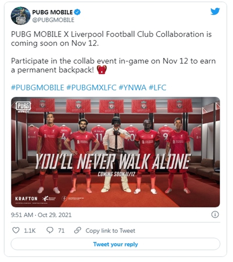 Liverpool FC kits are coming to PUBG Mobile